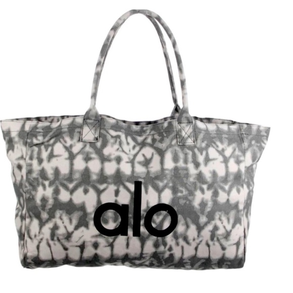 ALO Yoga Handbags - ALO Gray Grey tie dye tote bag NEW with TAGS
